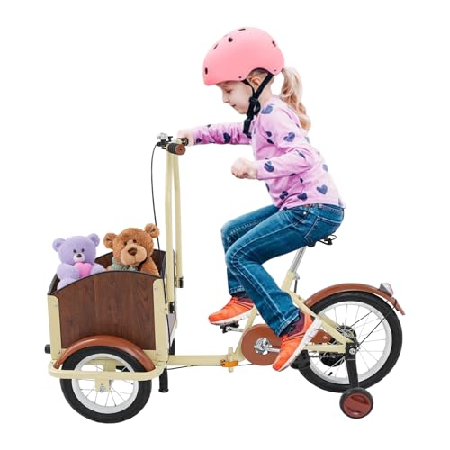 Faltbares Dreirad für Kinder, Faltbares Kinderfahrrad Dreirad mit Zusatzrädern, 120x52cm 3 Räder Fahrrad mit Hilfsräder Faltbares Dreirad für Kinder, Faltbares Kinderfahrrad Dreirad mit Zusatzrädern, 120x52cm 3 Räder Fahrrad mit Hilfsräder von PINYELIN