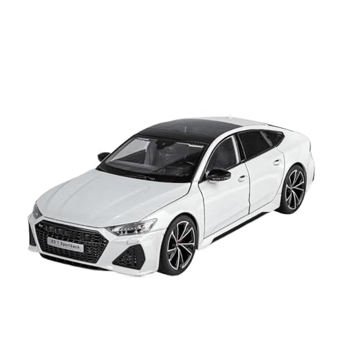 Druckgussfahrzeuge Motorfahrzeuge 1/18 for Audi RS7 Miniatur Simulation Legierung Home Modell Auto Kreative Ornamente Sammlung Fertiges Modellauto(White) von PIPJLCGE
