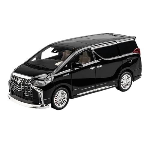 Druckgussfahrzeuge Motorfahrzeuge 1/18 for Toyota Alphard MPV Mini Simulation Maßstab Legierung Automodell Vitrine Ornamente Sammlung Fertiges Modellauto(Black) von PIPJLCGE