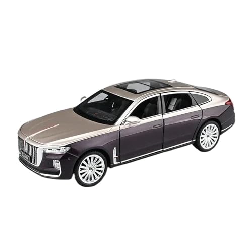 Druckgussfahrzeuge Motorfahrzeuge 1/24 for Hong Qi H9 Mini Simulation Statische Legierung Druckguss Home Modell Auto Kreative Ornamente Fertiges Modellauto(Purple) von PIPJLCGE
