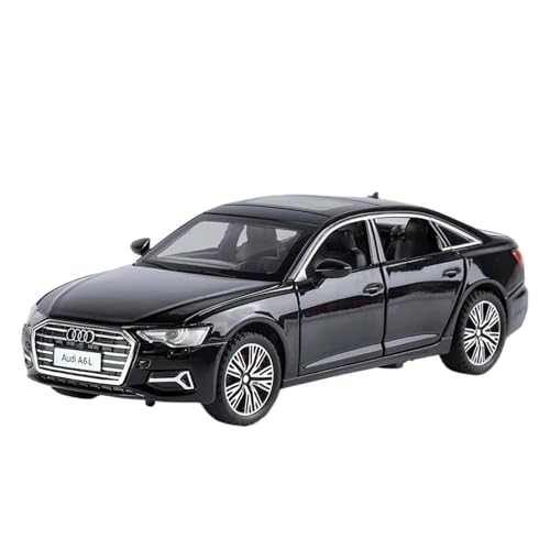 Druckgussfahrzeuge Motorfahrzeuge 1/32 for Audi A6 A6L Mini Statische Legierung Metall Automodell Luxus Auto Ornamente Dekoration Sammlung Fertiges Modellauto(Black) von PIPJLCGE