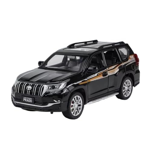 Druckgussfahrzeuge Motorfahrzeuge 1/32 for Toyota Land Cruiser Prado Mini Statische Legierung Metall Automodell Luxus Auto Ornamente Dekoration Sammlung Fertiges Modellauto(Black) von PIPJLCGE