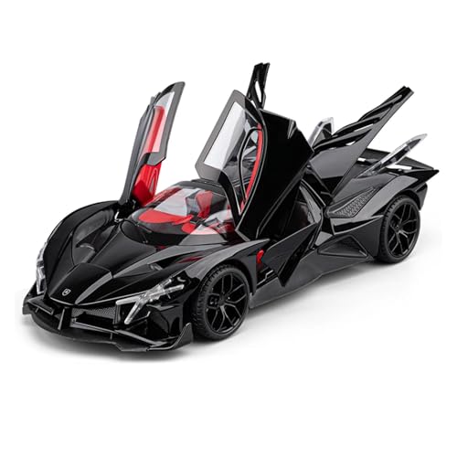 Druckgussfahrzeuge Motorfahrzeuge 1: 18 for Apollo Evo Mini Simulation Zink-Legierung Druckguss Hause Modell Auto Kreative Ornamente Fertiges Modellauto(Black) von PIPJLCGE