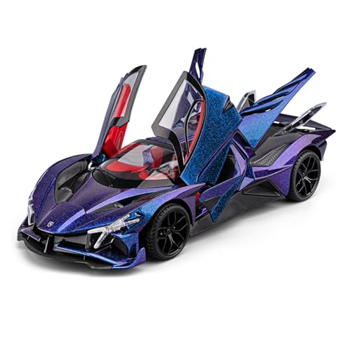 Druckgussfahrzeuge Motorfahrzeuge 1: 18 for Apollo Evo Mini Simulation Zink-Legierung Druckguss Hause Modell Auto Kreative Ornamente Fertiges Modellauto(Purple) von PIPJLCGE