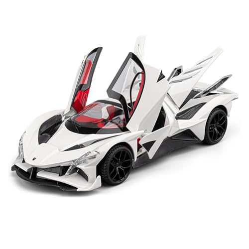 Druckgussfahrzeuge Motorfahrzeuge 1: 18 for Apollo Evo Mini Simulation Zink-Legierung Druckguss Hause Modell Auto Kreative Ornamente Fertiges Modellauto(White) von PIPJLCGE