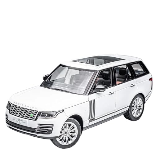 PIPJLCGE Druckgussfahrzeuge Motorfahrzeuge 1:18 Miniatur-Automodell Aus Druckgusslegierung, Geeignet for Sammlung Und Ausstellung for Range Rover SUV Fertiges Modellauto(White) von PIPJLCGE