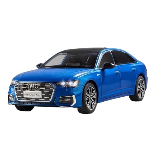 Druckgussfahrzeuge Motorfahrzeuge 1:18 for Audi A6L Miniatur Simulation Legierung Automodell Exquisite Auto Ornamente Dekoration Fertiges Modellauto(Blue) von PIPJLCGE