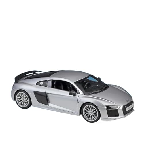 Druckgussfahrzeuge Motorfahrzeuge 1:18 for Audi R8 V10 Plus Simulationsmaßstab Zinklegierung Automodell Metall Automodell Ornamente Dekoration Fertiges Modellauto(Silver) von PIPJLCGE