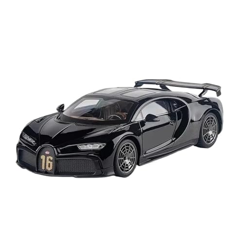 Druckgussfahrzeuge Motorfahrzeuge 1:18 for Bugatti Chiron Simulation Maßstab Legierung Automodell Metallmodell Dekoration Ornamente Fertiges Modellauto(Black) von PIPJLCGE