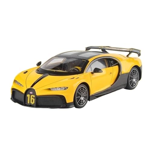 Druckgussfahrzeuge Motorfahrzeuge 1:18 for Bugatti Chiron Simulation Maßstab Legierung Automodell Metallmodell Dekoration Ornamente Fertiges Modellauto(Yellow) von PIPJLCGE