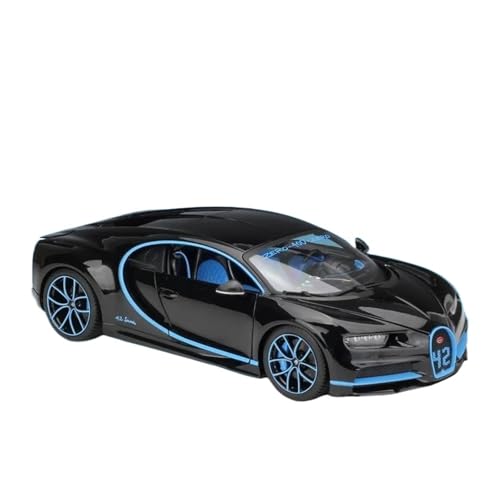 Druckgussfahrzeuge Motorfahrzeuge 1:18 for Bugatti Chiron Simulation Statischen Maßstab Legierung Automodell Metallmodell Ornamente Dekoration Fertiges Modellauto(Black) von PIPJLCGE