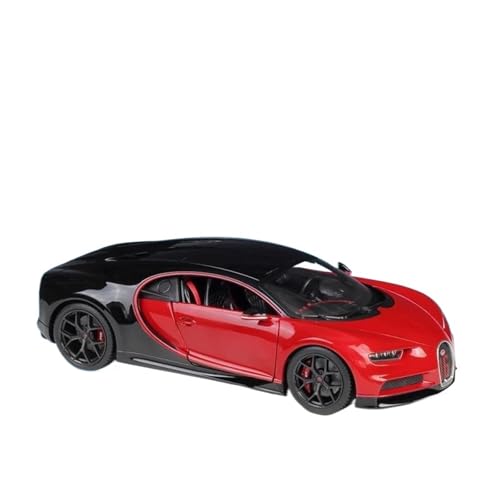 Druckgussfahrzeuge Motorfahrzeuge 1:18 for Bugatti Chiron Simulation Statischen Maßstab Legierung Automodell Metallmodell Ornamente Dekoration Fertiges Modellauto(Red Black Sport) von PIPJLCGE