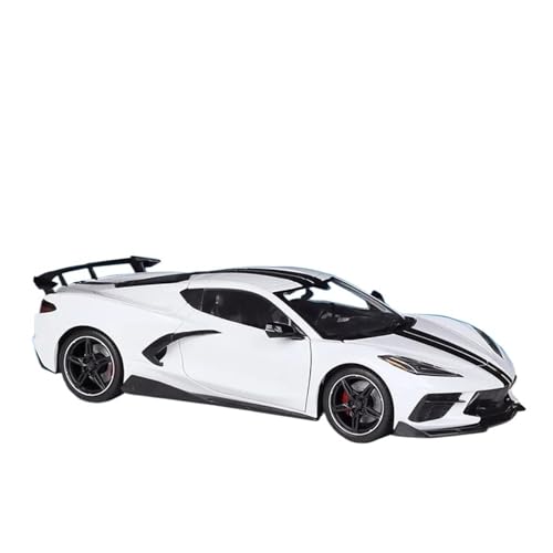 Druckgussfahrzeuge Motorfahrzeuge 1:18 for Chevrolet Corvette Stingray 2020 Mini Statische Druckguss-Modellauto Zinklegierung Dekorative Ornamente Fertiges Modellauto(White) von PIPJLCGE