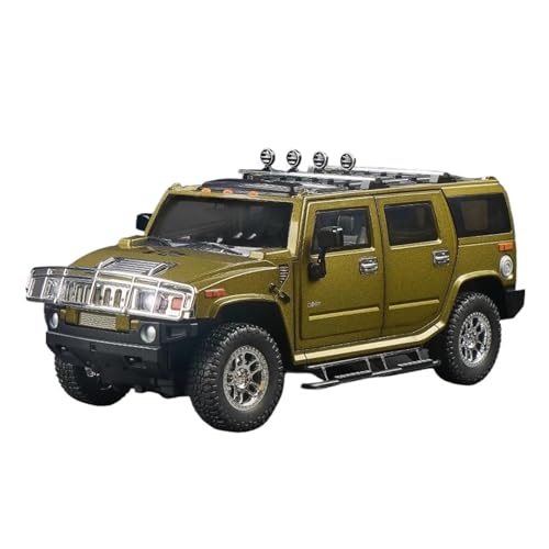 Druckgussfahrzeuge Motorfahrzeuge 1:18 for Hummer H2 SUV Mini Simulation Legierung Druckguss Replik Auto Modell Ornamente Schmücken Fertiges Modellauto(Green) von PIPJLCGE