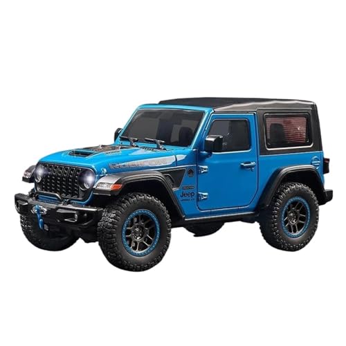 Druckgussfahrzeuge Motorfahrzeuge 1:18 for Jeep Wrangler Rubicon Mini Maßstab Statische Legierung Druckguss Retro Modell Auto Ornamente Sammlerstücke Fertiges Modellauto(Blue) von PIPJLCGE