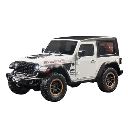 Druckgussfahrzeuge Motorfahrzeuge 1:18 for Jeep Wrangler Rubicon Mini Maßstab Statische Legierung Druckguss Retro Modell Auto Ornamente Sammlerstücke Fertiges Modellauto(White) von PIPJLCGE