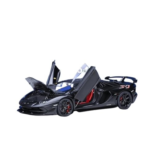 Druckgussfahrzeuge Motorfahrzeuge 1:18 for Lamborghini Aventador SVJ Miniatur-Simulation Legierung Automodell Exquisite Auto Ornamente Dekoration Fertiges Modellauto(Black) von PIPJLCGE