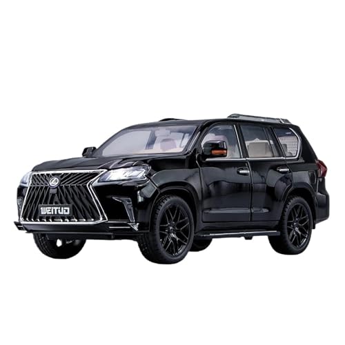 Druckgussfahrzeuge Motorfahrzeuge 1:18 for Lexus LX570 SUV Mini Simulation Zinklegierung Automodell Bücherregal Ornamente Dekoration Sammlung Fertiges Modellauto(Black) von PIPJLCGE
