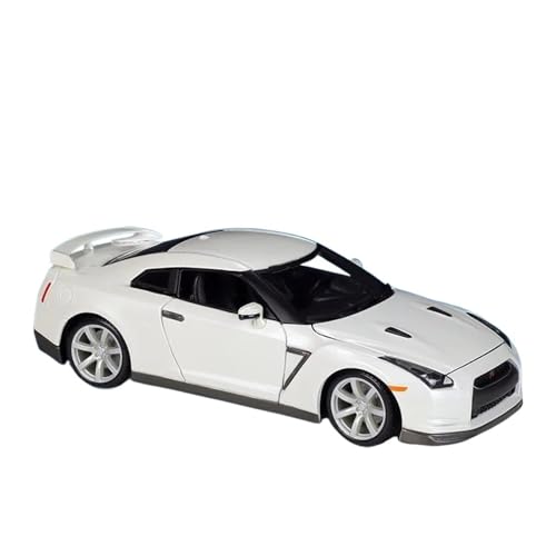 Druckgussfahrzeuge Motorfahrzeuge 1:18 for Nissan 2009 GT-R R35 Simulation Miniatur Druckguss-Modellauto Legierung Metall Dekorative Ornamente Fertiges Modellauto(White) von PIPJLCGE