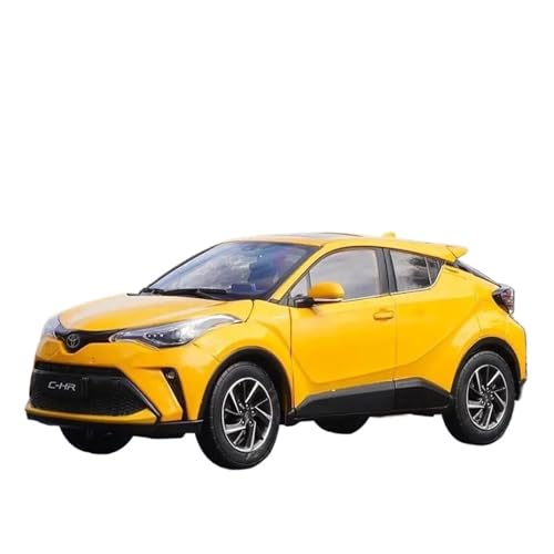 Druckgussfahrzeuge Motorfahrzeuge 1:18 for Toyota C-HR 2022 Mini-Simulation Legierung Automodell Druckguss Automodell Dekoration Ornamente Fertiges Modellauto(Yellow) von PIPJLCGE