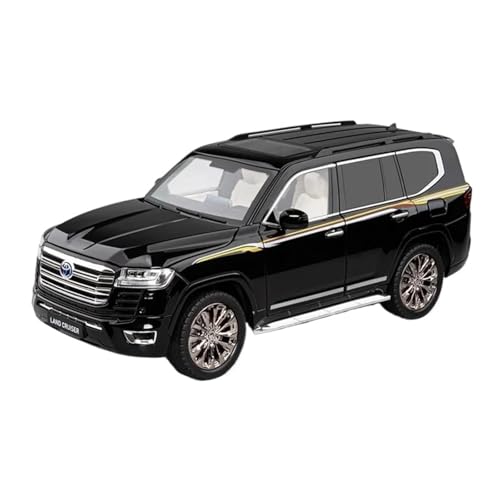 Druckgussfahrzeuge Motorfahrzeuge 1:18 for Toyota Land Cruiser LC300 Mini-Simulation Legierung Druckguss Exquisite Modell Auto Dekoration Ornamente Fertiges Modellauto(Black) von PIPJLCGE