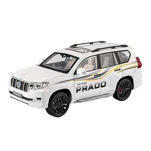Druckgussfahrzeuge Motorfahrzeuge 1:18 for Toyota Prado Land Cruiser SUV Statische Mini-Simulation Legierung Automodelldekoration Fertiges Modellauto(White) von PIPJLCGE