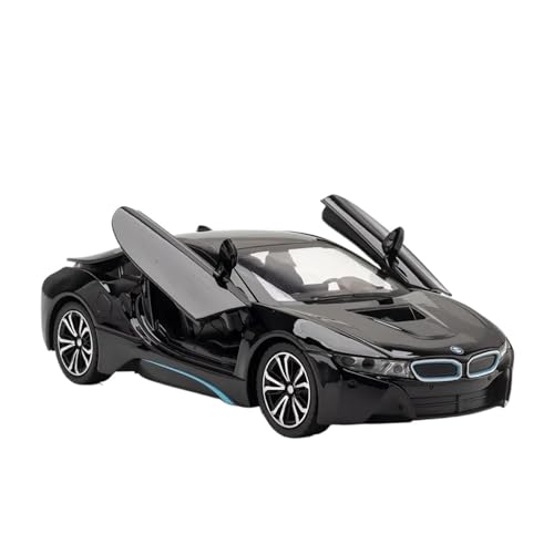 Druckgussfahrzeuge Motorfahrzeuge 1:22 for BMW I8 Mini-Maßstab Statische Legierung Metall Druckguss Automodell Bücherregal Ornamente Dekorationen Fertiges Modellauto(Black) von PIPJLCGE