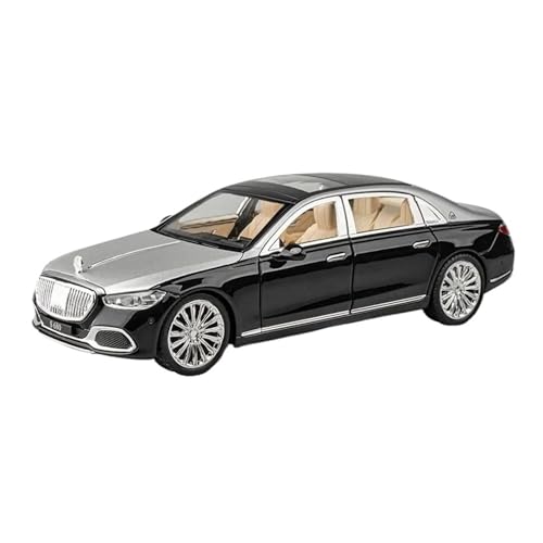 Druckgussfahrzeuge Motorfahrzeuge 1:22 for Benz Maybach S680 Mini Simulation Maßstab Legierung Automodell Vitrine Ornamente Sammlung Fertiges Modellauto(Silver Black) von PIPJLCGE