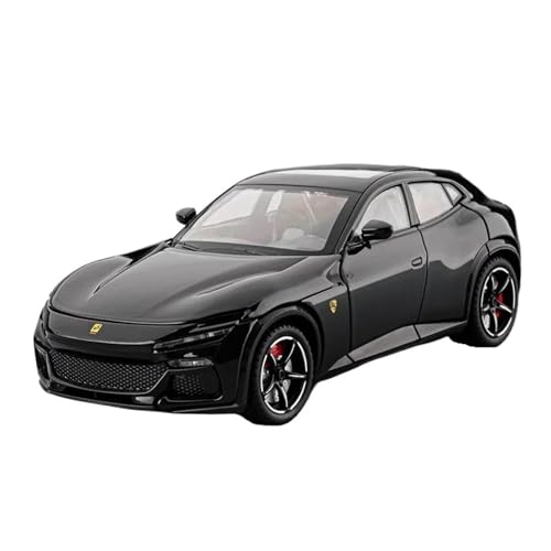 Druckgussfahrzeuge Motorfahrzeuge 1:22 for Ferrari Purosangue FUV Miniatur Statische Legierung Druckguss Automodell Bücherregal Ornamente Dekoration Fertiges Modellauto(Black) von PIPJLCGE