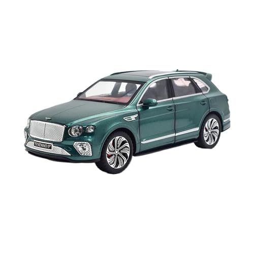 PIPJLCGE Druckgussfahrzeuge Motorfahrzeuge 1:24 for Bentley Bentayga Miniatur Statische Legierung Druckguss Metall Modell Auto Ornamente Sammlung Display Fertiges Modellauto(Green) von PIPJLCGE