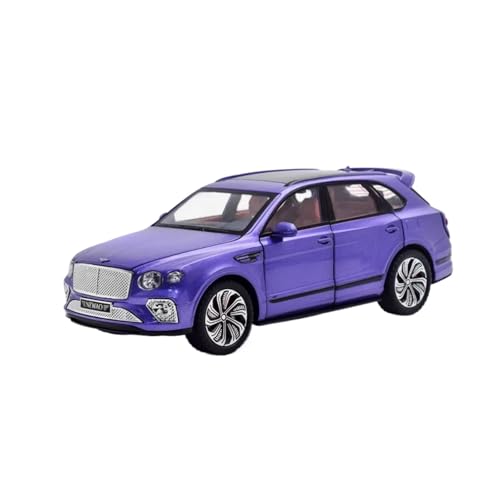Druckgussfahrzeuge Motorfahrzeuge 1:24 for Bentley Bentayga Miniatur Statische Legierung Druckguss Metall Modell Auto Ornamente Sammlung Display Fertiges Modellauto(Purple) von PIPJLCGE