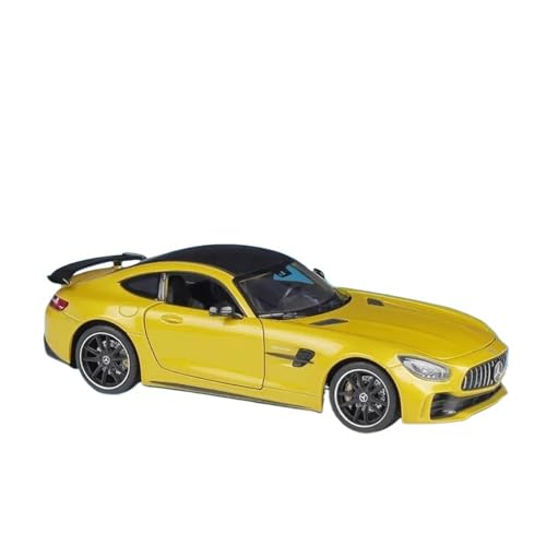 Druckgussfahrzeuge Motorfahrzeuge 1:24 for Benz AMG GTR Simulation Miniatur Druckguss Modellauto Legierung Metall Dekorative Ornamente Fertiges Modellauto(Yellow) von PIPJLCGE