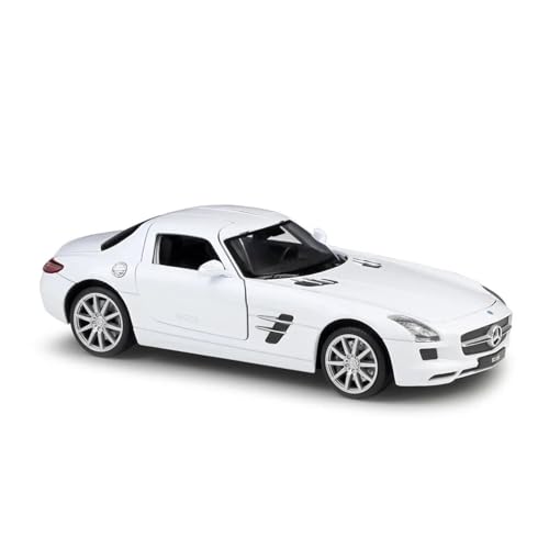 Druckgussfahrzeuge Motorfahrzeuge 1:24 for Benz SLS AMG Mini-Simulation Zinklegierung Druckguss Exquisite Automodell-Ornamente Fertiges Modellauto(White) von PIPJLCGE
