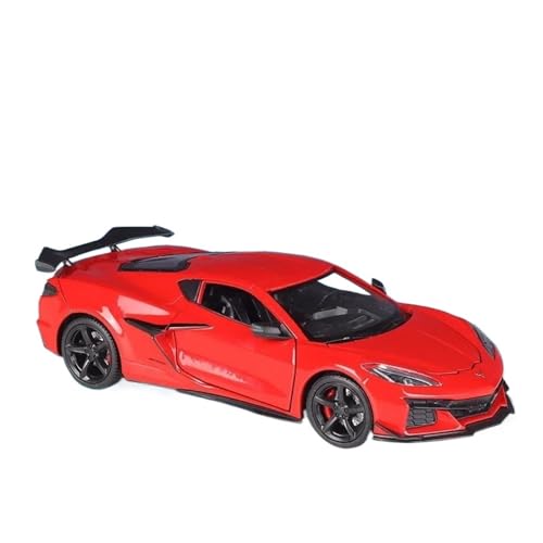 Druckgussfahrzeuge Motorfahrzeuge 1:24 for Chevrolet Corvette Z06 2023 Statische Mini-Skala Simulation Legierung Metall Auto Modell Dekoration Fertiges Modellauto(Red) von PIPJLCGE