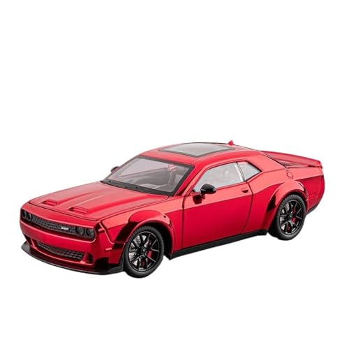 Druckgussfahrzeuge Motorfahrzeuge 1:24 for Dodge Challenger Hellcat SRT Simulation Maßstab Legierung Automodell Metallmodell Kreative Sammlung Fertiges Modellauto(Red) von PIPJLCGE