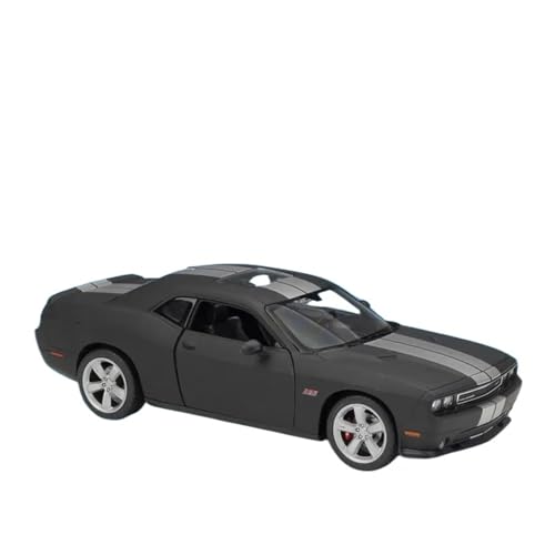 Druckgussfahrzeuge Motorfahrzeuge 1:24 for Dodge Challenger SRT Miniatur Statische Legierung Druckguss Automodell Bücherregal Ornamente Dekoration Fertiges Modellauto(Matte Black) von PIPJLCGE