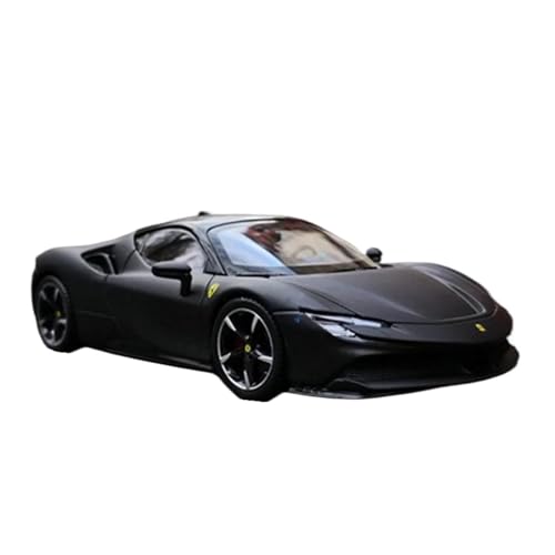 Druckgussfahrzeuge Motorfahrzeuge 1:24 for Ferrari SF90 Mini-Simulation Zinklegierung Automodell Bücherregal Ornamente Dekoration Sammlung Fertiges Modellauto(Black) von PIPJLCGE