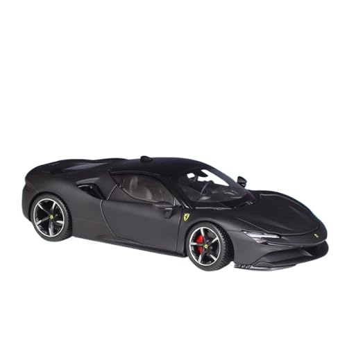 Druckgussfahrzeuge Motorfahrzeuge 1:24 for Ferrari SF90 Stradale Roma Simulation Statischer Maßstab Druckgussmodell Automobillegierung Ornamente Fertiges Modellauto(Black) von PIPJLCGE