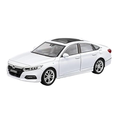 Druckgussfahrzeuge Motorfahrzeuge 1:24 for Honda Accord Mini Statischen Maßstab Zink-Legierung Druckguss Automodell Büro Ornamente Dekoration Fertiges Modellauto(White) von PIPJLCGE