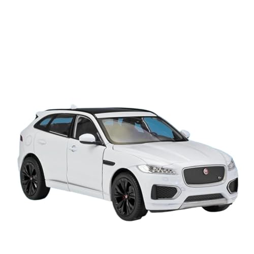 Druckgussfahrzeuge Motorfahrzeuge 1:24 for Jaguar F-Pace SUV Mini Statische Skala Legierung Metall Auto Modell Vitrine Ornamente Sammlung Fertiges Modellauto(White) von PIPJLCGE