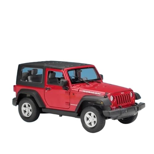Druckgussfahrzeuge Motorfahrzeuge 1:24 for Jeep Wrangler Rubicon Mini Maßstab Simulation Legierung Metall Auto Modell Bücherregal Ornamente Dekoration Fertiges Modellauto(Red) von PIPJLCGE