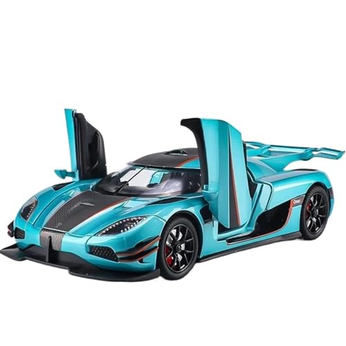 Druckgussfahrzeuge Motorfahrzeuge 1:24 for Koenigsegg ONE Statisches Druckgussautomodell Mit Sound Und Licht, Rückzugsauto, Sammlerstück, Fertiges Modellauto (Size : Blue) von PIPJLCGE