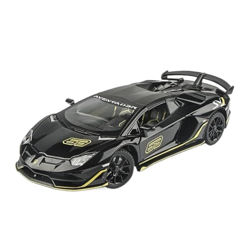 Druckgussfahrzeuge Motorfahrzeuge 1:24 for Lamborghini Aventador SVJ63 Mini-Simulation Legierung Modellauto Exquisite Dekorative Ornamente Fertiges Modellauto(Black) von PIPJLCGE
