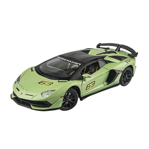 Druckgussfahrzeuge Motorfahrzeuge 1:24 for Lamborghini Aventador SVJ63 Mini-Simulation Legierung Modellauto Exquisite Dekorative Ornamente Fertiges Modellauto(Green) von PIPJLCGE