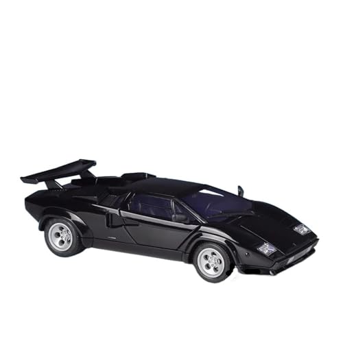 Druckgussfahrzeuge Motorfahrzeuge 1:24 for Lamborghini Countach LP5000S, Statischer Maßstab, Druckgusslegierung, Standdisplay, Automodelldekorationen Fertiges Modellauto(Black) von PIPJLCGE