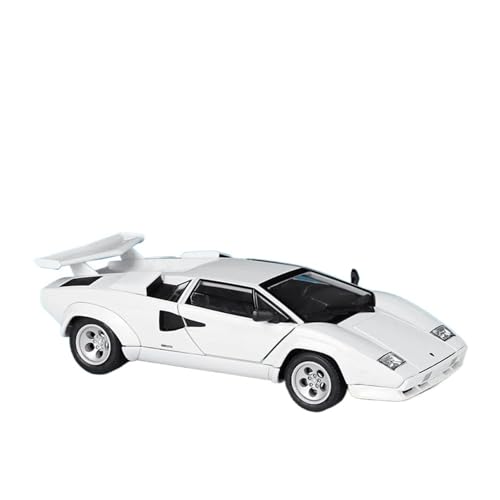 Druckgussfahrzeuge Motorfahrzeuge 1:24 for Lamborghini Countach LP5000S, Statischer Maßstab, Druckgusslegierung, Standdisplay, Automodelldekorationen Fertiges Modellauto(White) von PIPJLCGE