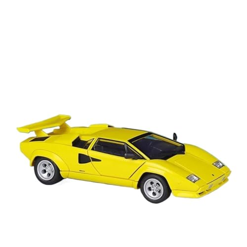 Druckgussfahrzeuge Motorfahrzeuge 1:24 for Lamborghini Countach LP5000S, Statischer Maßstab, Druckgusslegierung, Standdisplay, Automodelldekorationen Fertiges Modellauto(Yellow) von PIPJLCGE