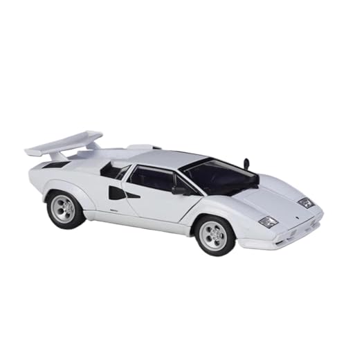 Druckgussfahrzeuge Motorfahrzeuge 1:24 for Lamborghini Countach LP5000S Simulation Miniatur Statische Druckguss-Modellauto Legierung Metall Ornamente Fertiges Modellauto(White) von PIPJLCGE