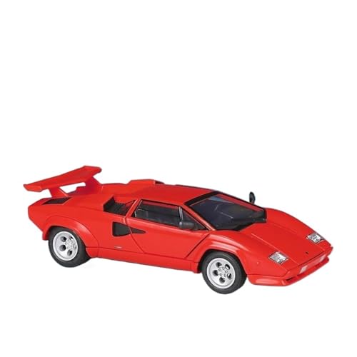 Druckgussfahrzeuge Motorfahrzeuge 1:24 for Lamborghini Countach LP5000S Statischer Maßstab Legierung Druckguss Automodell Bücherregal Ornamente Sammlung Fertiges Modellauto(Red) von PIPJLCGE