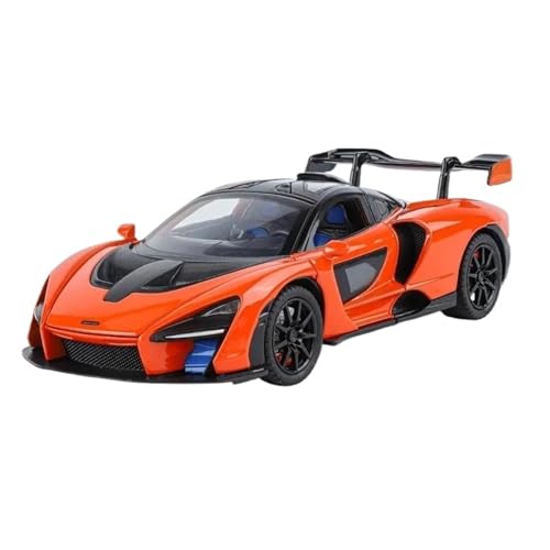 Druckgussfahrzeuge Motorfahrzeuge 1:24 for McLaren Senna Simulation Legierung Druckguss Home Modell Auto Kreative Ornamente Dekoration Fertiges Modellauto(Orange) von PIPJLCGE